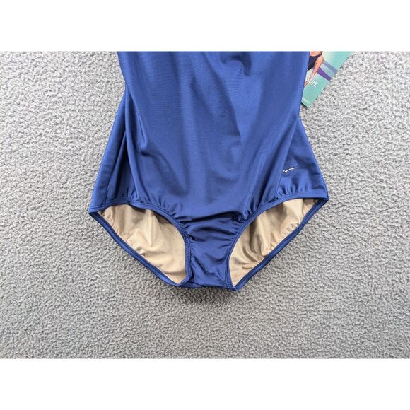 NWT Dolfin Aquashape Women's size 22 Blue Conservative Lap Swimsuit - Picture 4 of 12